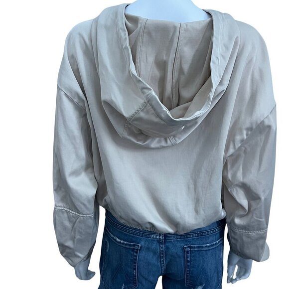 Zara Cropped Drawstring Hoodie Size M - Picture 5 of 11